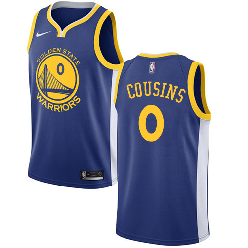 Men's Nike Golden StateWarriors #0 DeMarcus Cousins Blue NBA Swingman Icon Edition Jersey