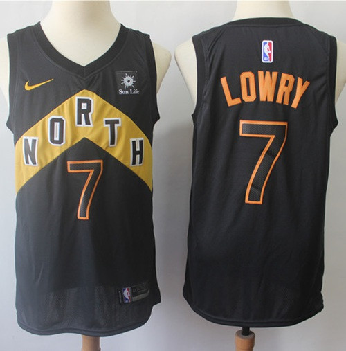 Youth Toronto Raptors #7 Kyle Lowry Black NBA Swingman City Edition Jersey