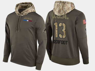 Nike Colorado Avalanche 13 Alexander Kerfoot Olive Salute To Service Pullover Hoodie