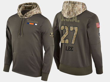 Nike New York Islanders 27 Anders Lee Olive Salute To Service Pullover Hoodie