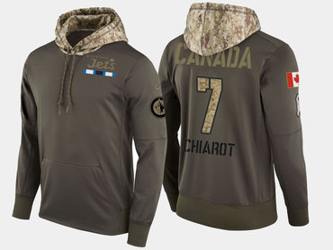 Nike Winnipeg Jets 7 Ben Chiarot Olive Salute To Service Pullover Hoodie