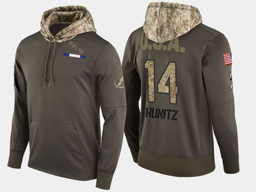 Nike Tampa Bay Lightning 14 Chris Kunitz Olive Salute To Service Pullover Hoodie