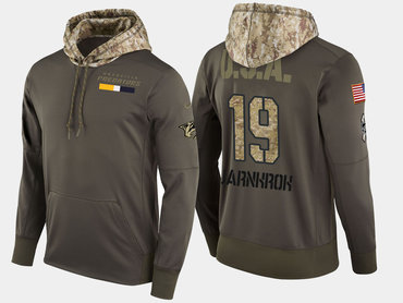 Nike Nashville Predators 19 Calle Jarnkrok Olive Salute To Service Pullover Hoodie