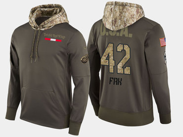 Nike Detroit Red Wings 42 Martin Frk Olive Salute To Service Pullover Hoodie