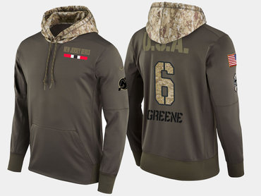 Nike New Jersey Devils 6 Andy Greene Olive Salute To Service Pullover Hoodie