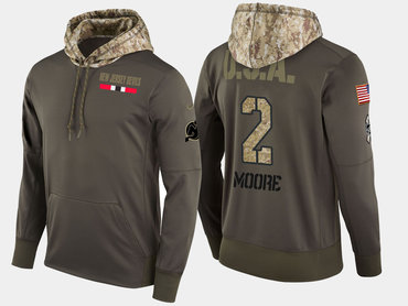 Nike New Jersey Devils 2 John Moore Olive Salute To Service Pullover Hoodie