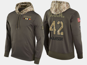 Nike Anaheim Ducks 42 Josh Manson Olive Salute To Service Pullover Hoodie