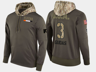 Nike Philadelphia Flyers 3 Radko Gudas Olive Salute To Service Pullover Hoodie