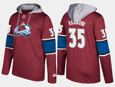 Adidas Colorado Avalanche 35 Andrew Hammond Name And Number Burgundy Hoodie