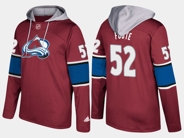 Adidas Colorado Avalanche 52 Adam Foote Retired Burgundy Name And Number Hoodie