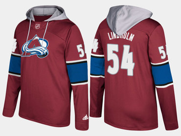 Adidas Colorado Avalanche 54 Anton Lindholm Name And Number Burgundy Hoodie