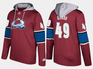 Adidas Colorado Avalanche 49 Samuel Girard Name And Number Burgundy Hoodie