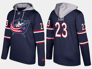 Adidas Columbus Blue Jackets 23 Ian Cole Name And Number Navy Hoodie