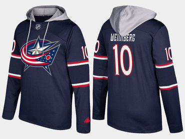 Adidas Columbus Blue Jackets 10 Alexander Wennberg Name And Number Navy Hoodie