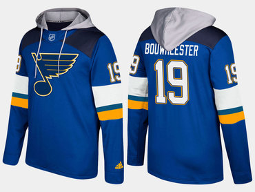 Adidas St. Louis Blues 19 Jay Bouwmeester Name And Number Blue Hoodie