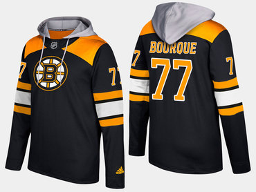 Adidas Boston Bruins 77 Ray Bourque Retired Black Name And Number Hoodie