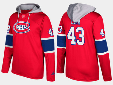 Adidas Montreal Canadiens 43 Daniel Carr Name And Number Red Hoodie