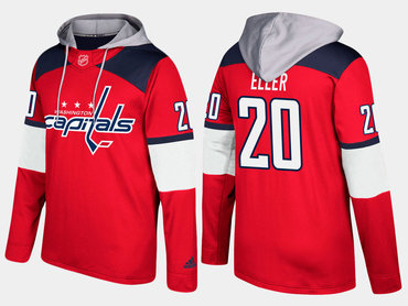 Adidas Washington Capitals 20 Lars Eller Name And Number Red Hoodie