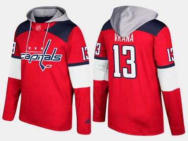 Adidas Washington Capitals 13 Jakub Vrana Name And Number Red Hoodie