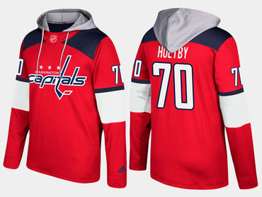 Adidas Washington Capitals 70 Braden Holtby Name And Number Red Hoodie