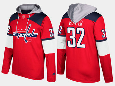 Adidas Washington Capitals 32 Dale Hunter Retired Red Name And Number Hoodie