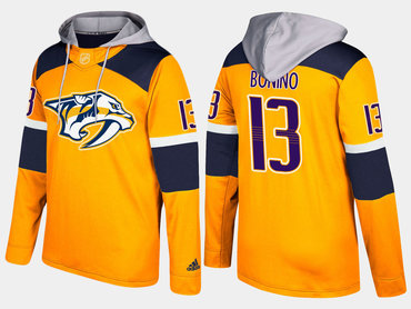 Adidas Nashville Predators 13 Nick Bonino Name And Number Yellow Hoodie