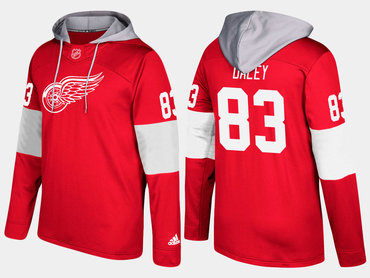 Adidas Detroit Red Wings 83 Trevor Daley Name And Number Red Hoodie