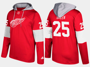 Adidas Detroit Red Wings 25 Mike Green Name And Number Red Hoodie