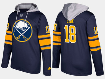 Adidas Buffalo Sabres 18 Danny Gare Retired Blue Name And Number Hoodie