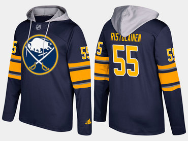 Adidas Buffalo Sabres 55 Rasmus Ristolainen Name And Number Blue Hoodie