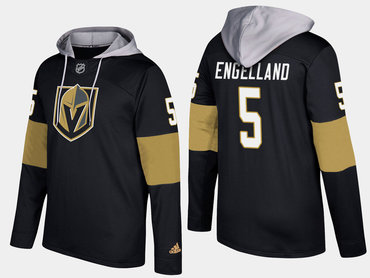 Adidas Vegas Golden Knights 5 Deryk Engelland Name And Number Black Hoodie