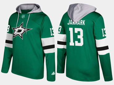 Adidas Dallas Stars 13 Mattias Janmark Name And Number Green Hoodie