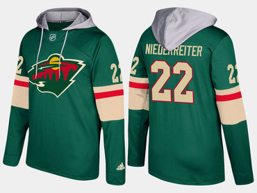 Adidas Minnesota Wild 22 Nino Niederreiter Name And Number Green Hoodie