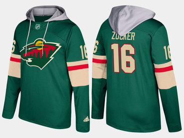 Adidas Minnesota Wild 16 Jason Zucker Name And Number Green Hoodie