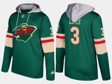 Adidas Minnesota Wild 3 Charlie Coyle Name And Number Green Hoodie