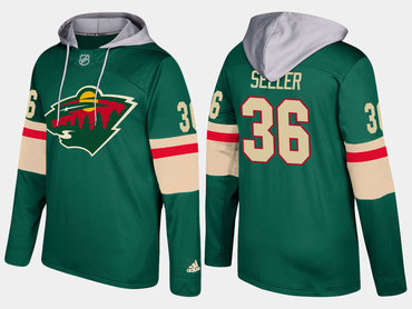 Adidas Minnesota Wild 36 Nick Seeler Name And Number Green Hoodie