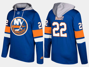 Adidas New York Islanders 22 Mike Bossy Retired Blue Name And Number Hoodie