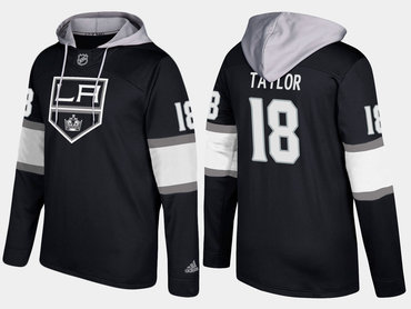 Adidas Los Angeles Kings 18 Dave Taylor Retired Black Name And Number Hoodie