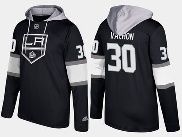 Adidas Los Angeles Kings 30 Rogatien Vachon Retired Black Name And Number Hoodie