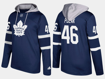 Adidas Toronto Maple Leafs 46 Roman Polak Name And Number Royal Hoodie