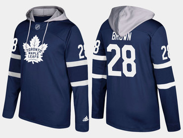 Adidas Toronto Maple Leafs 28 Connor Brown Name And Number Royal Hoodie