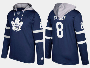 Adidas Toronto Maple Leafs 8 Connor Carrick Name And Number Royal Hoodie