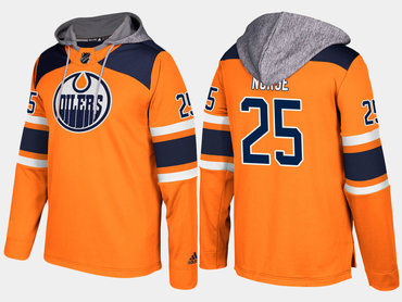 Adidas Edmonton Oilers 25 Darnell Nurse Name And Number Orange Hoodie