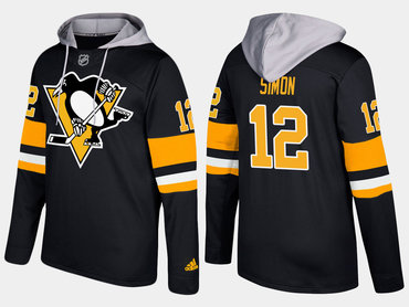 Adidas Pittsburgh Penguins 12 Dominik Simon Name And Number Black Hoodie