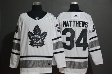 Men's Toronto Maple Leafs 34 Auston Matthews White 2019 NHL All-Star Adidas Jersey