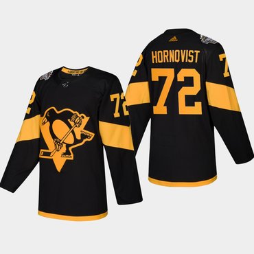 Men's #72 Patric Hornqvist Penguins Coors Light 2019 Stadium Series Black Authentic Jersey