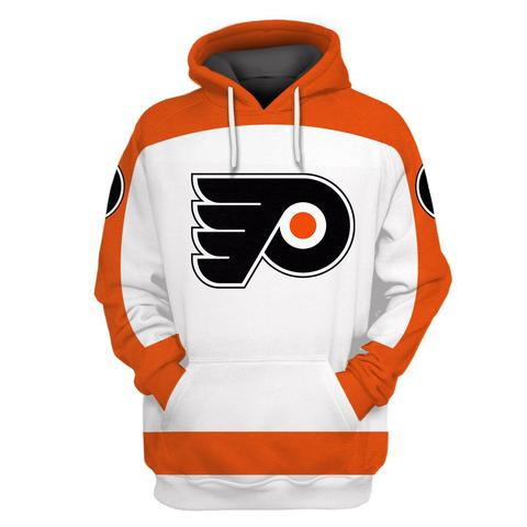 Men's Philadelphia Flyers White All Stitched Hooded Sweatshirt