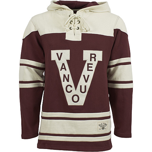 Canucks Brown Men's Customized Hooded Sweatshirt