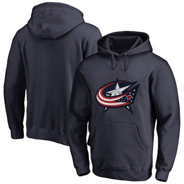 Columbus Blue Jackets Navy Men's Customized All Stitched Pullover Hoodie