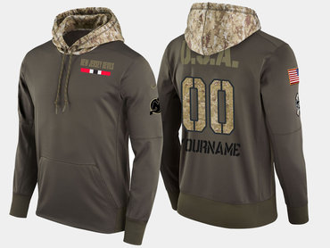 Nike Devils Men's Customized Olive Salute To Service Pullover Hoodie